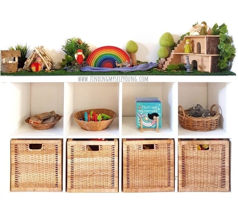 shelving unit nursery ideas