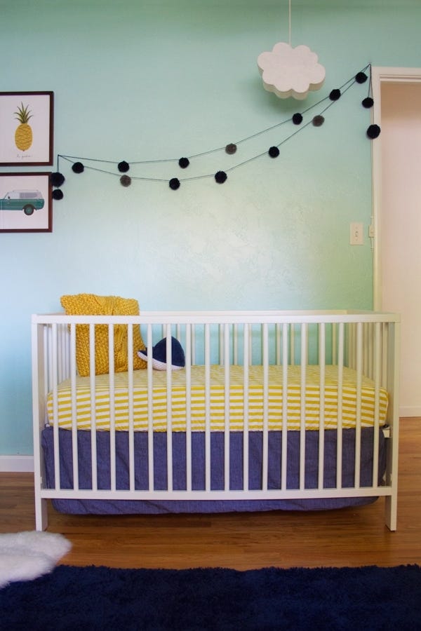 colorful crib sheet nursery ideas