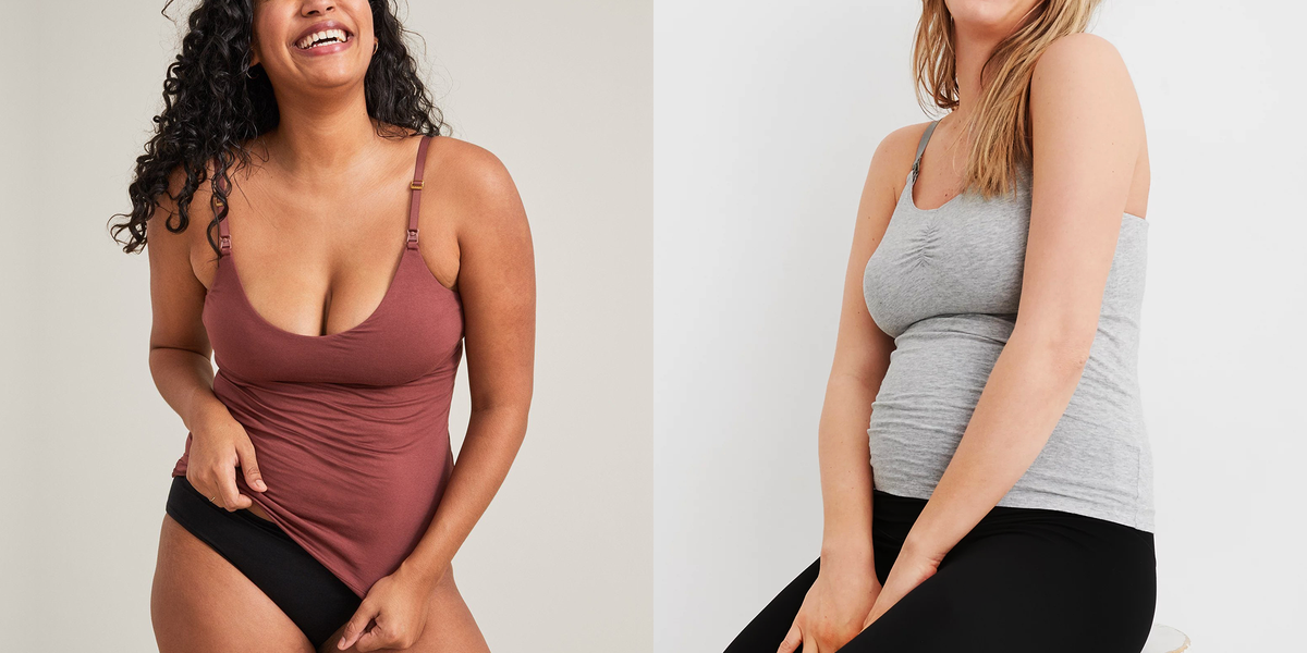 Womens Nursed Tank Tops Built In Bra Top For Breastfeeding
