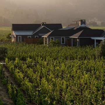 a winery with a row of houses