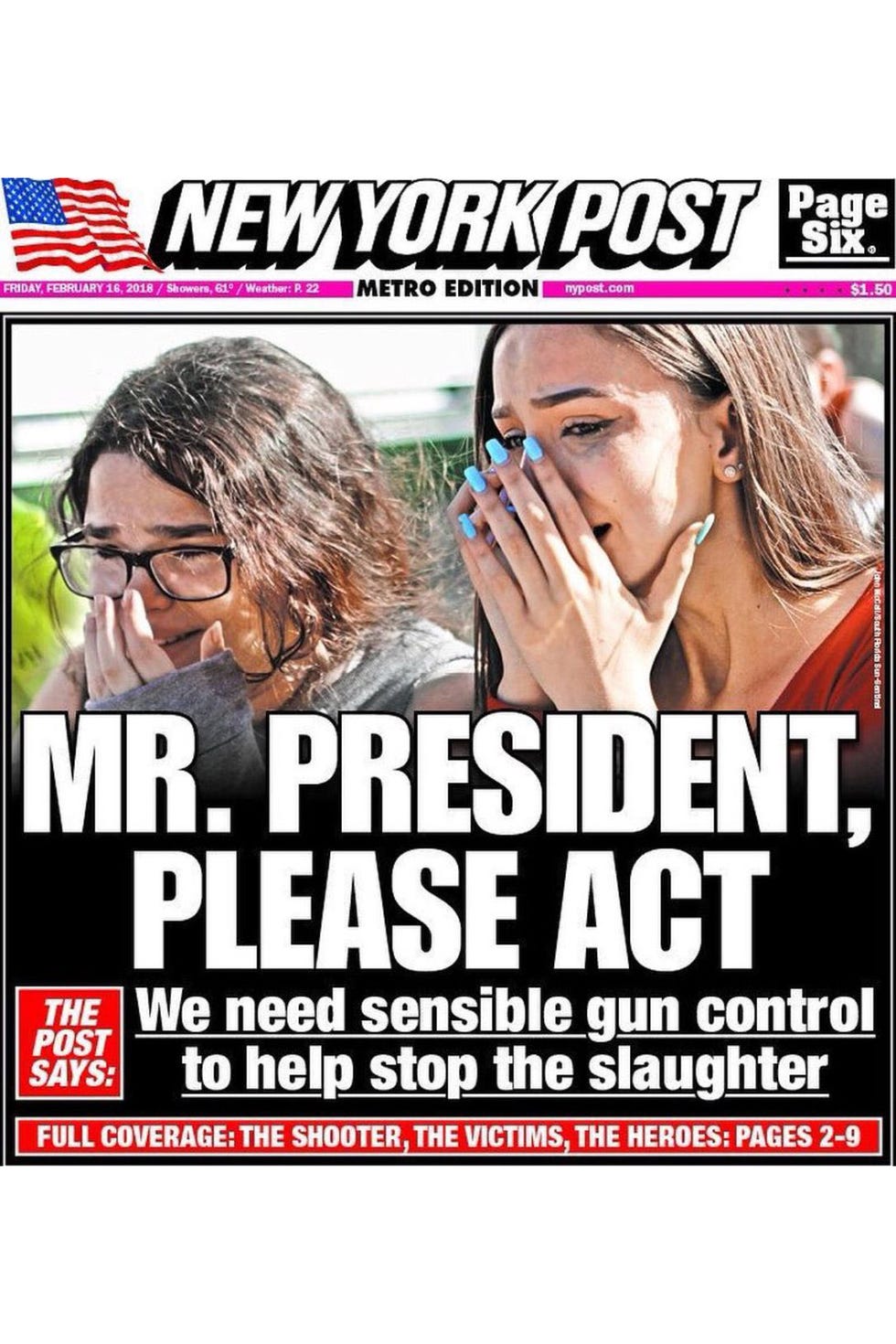 Parkland Shooting Newspaper Front Pages