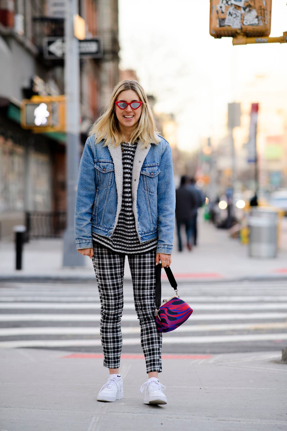 Plaid, Clothing, Tartan, Street fashion, Photograph, Fashion, Pattern, Pink, Snapshot, Outerwear, 
