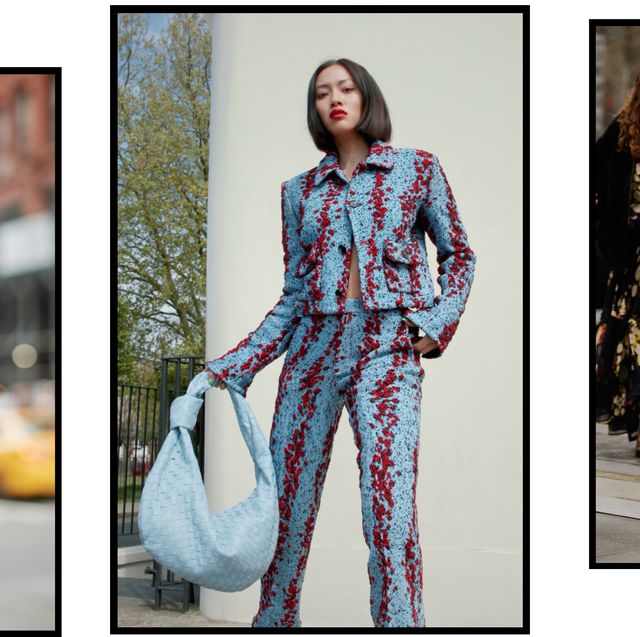three women wear outfits to new york fashion week