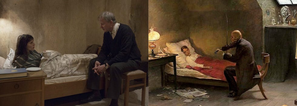 comparaciones entre peliculas y pinturas