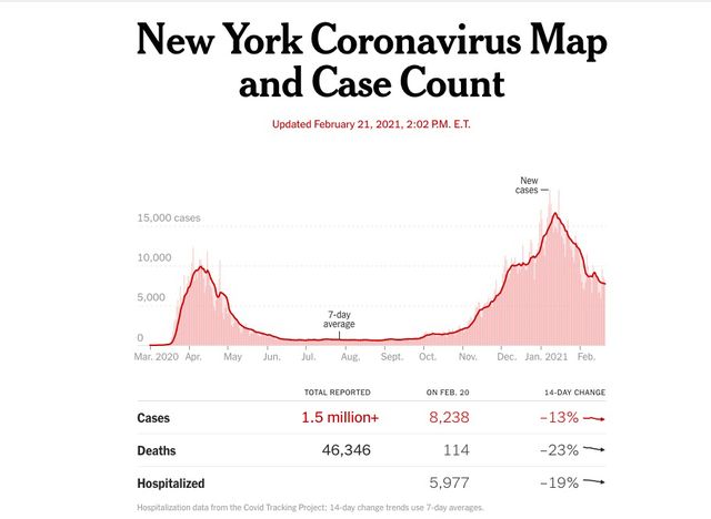 new york coronavirus map and case count
