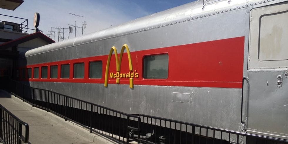 unique fast food restaurants mcdonald's train