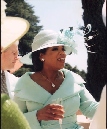 oprah in a mint green suit