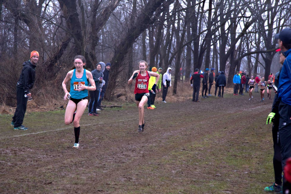 Aisling Cuffe holds off Katelyn Tuohy at the USATF Club XC Championships at Lehigh University on Saturday, December 14, 2019.