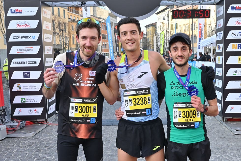il podio della 10 chilometri