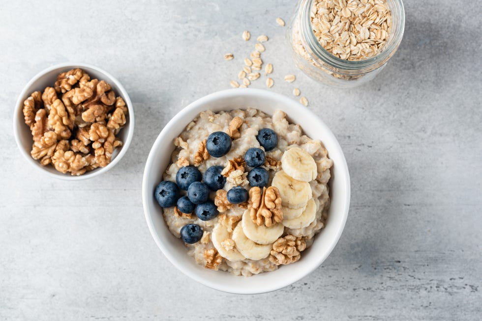 Lazy Oatmeal with Blueberry and Lemon Zest