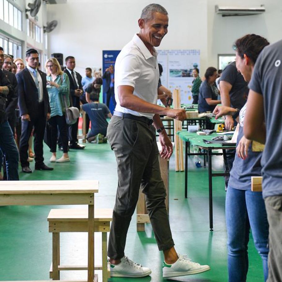 Barack Obama's Adidas Stan Sneakers Prove He's a Style Icon