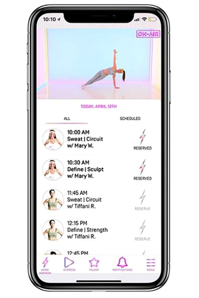 best workout apps — obe fitness