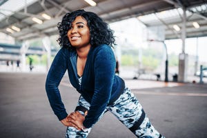 woman exercising outdoors