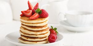 occasions pancakes with fresh strawberries