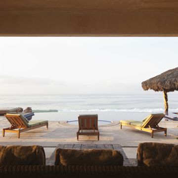 ocean and elegant home patio