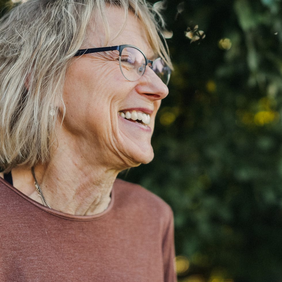 october holidays woman smiling