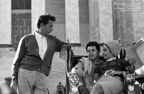 Richard Burton, Eddie Fisher y Elizabeth Taylor en ‘Cleopatra’