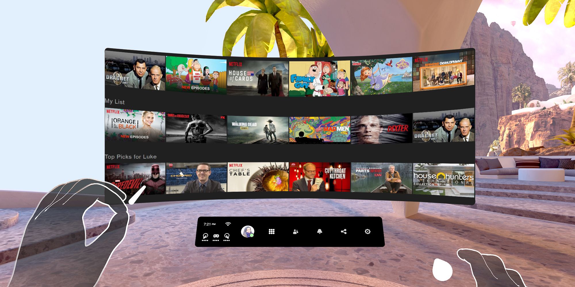 Netflix on shop oculus go