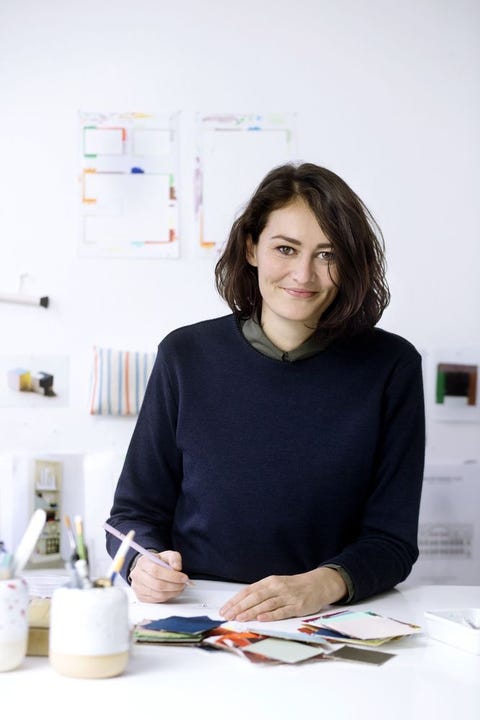 Portrait of Margrethe Odgaard in studio