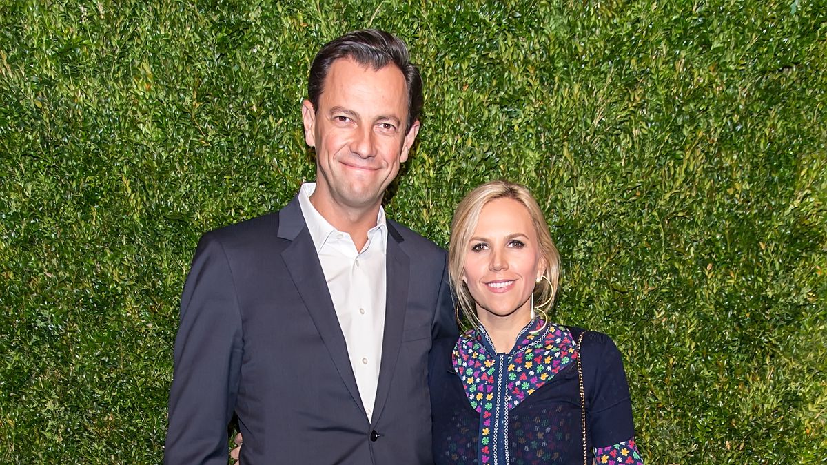 Tory Burch shows off GIANT engagement ring from fiancé Pierre-Yves Roussel