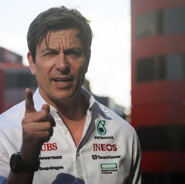 ceo of mercedes amg petronas f1 team toto wolff is seen in
