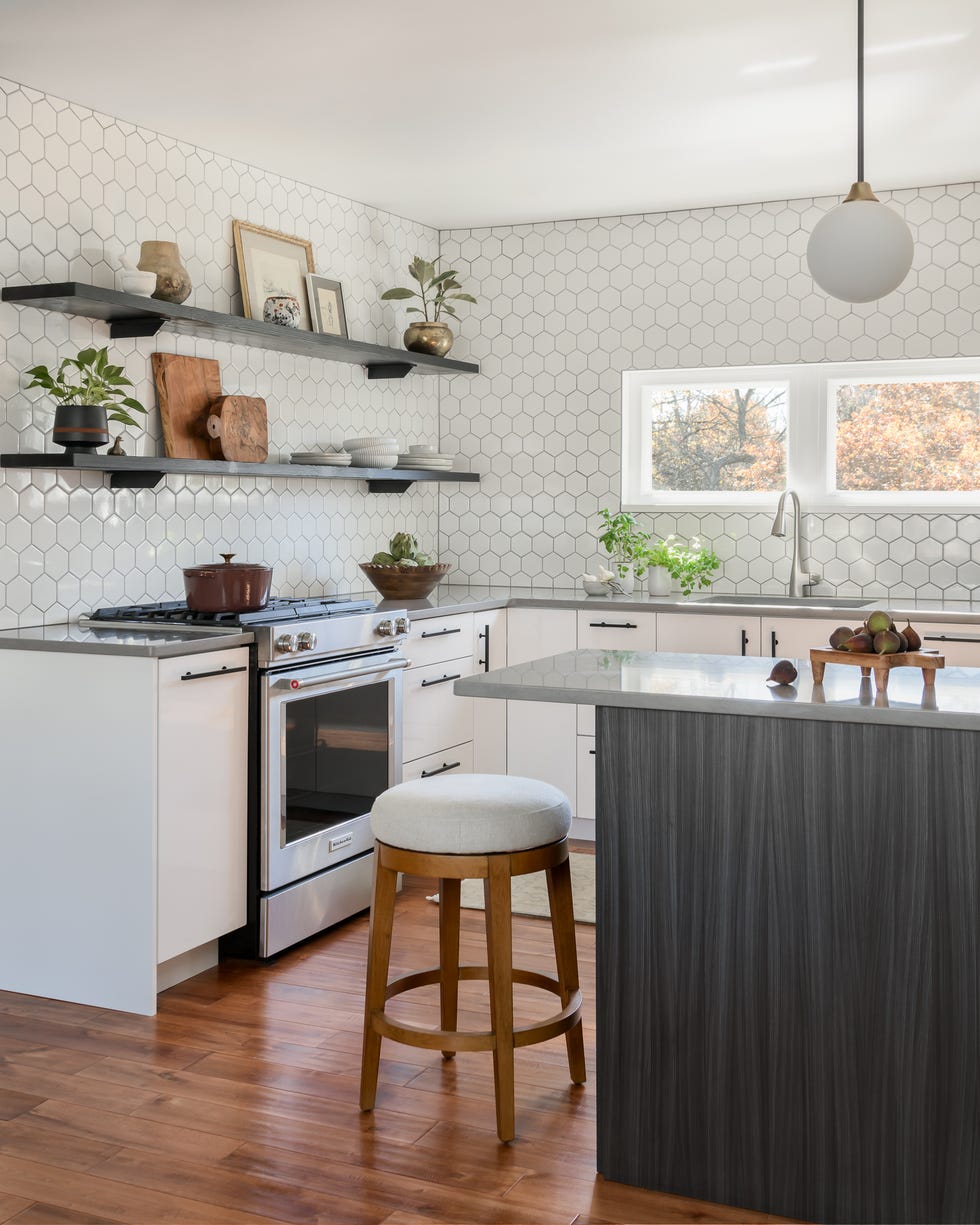 kitchen island with stool