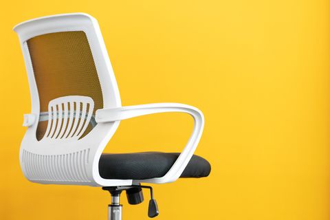 office chair on yellow background