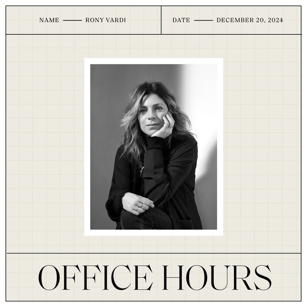 rony vardi with her name and the date above and the office hours logo below