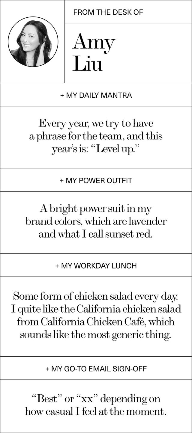 note from amy liu detailing personal mantras and preferences