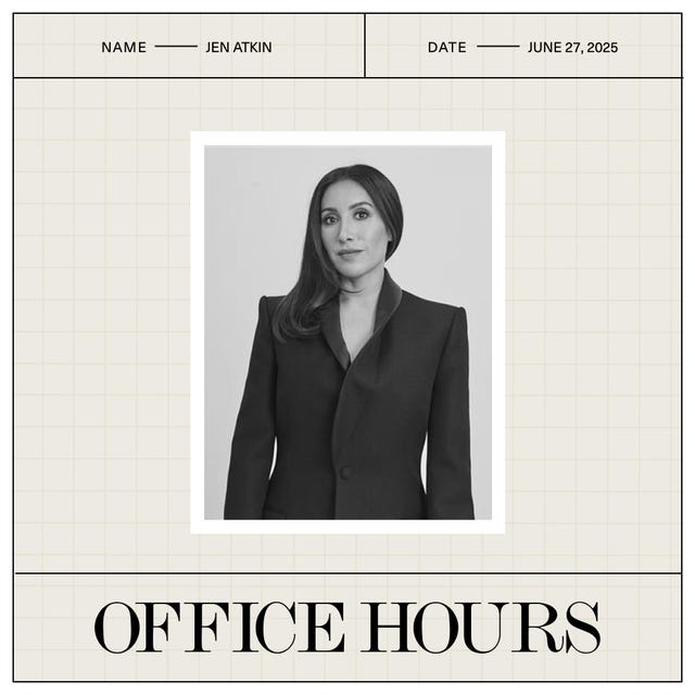 professional office hours card for jen atkin