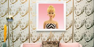 Room, Furniture, Wall, Interior design, Eyelash, Interior design, Teal, Peach, Strapless dress, Blond, 