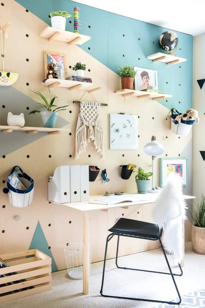 office organization ideas- pegboard wall