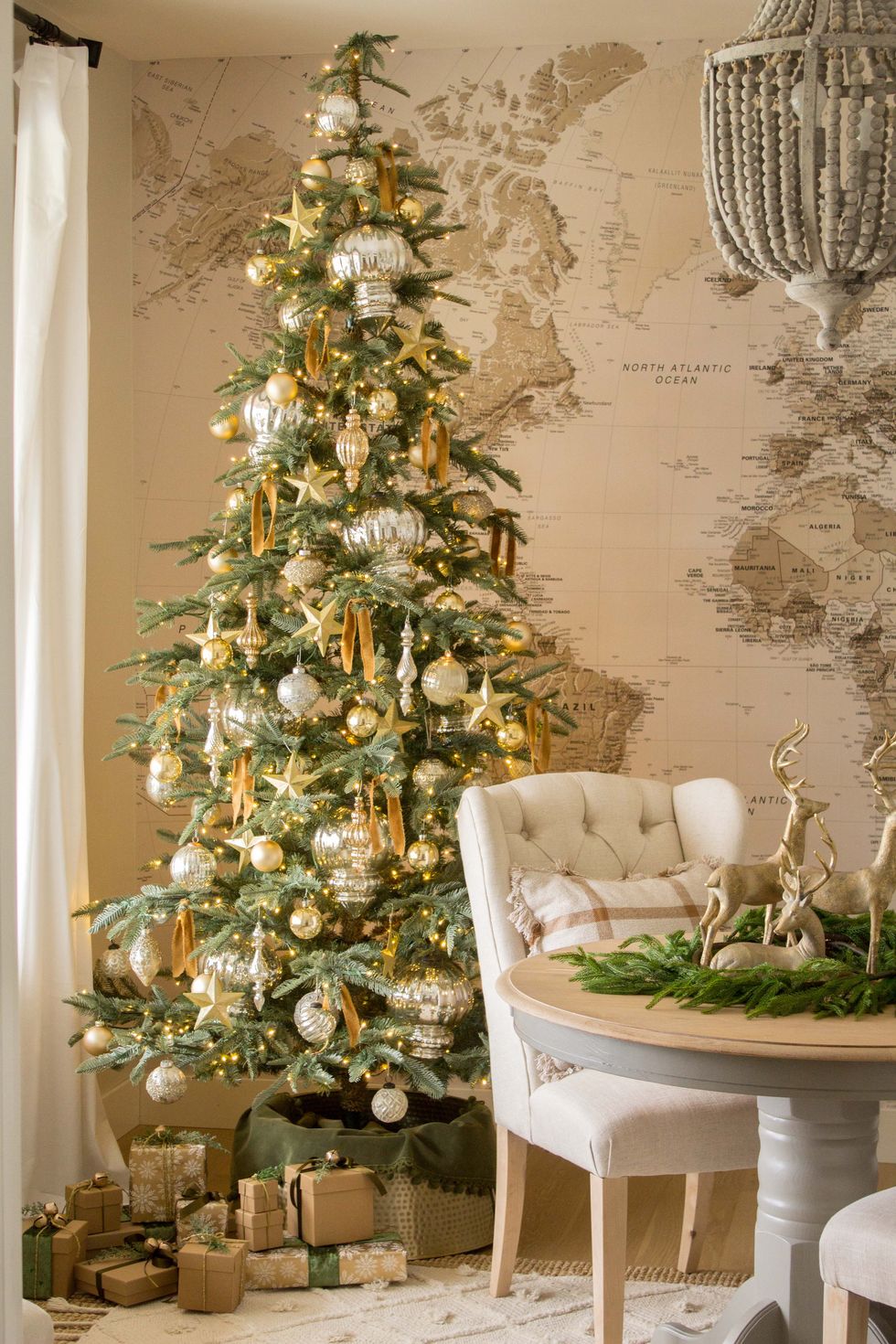 gold christmas tree