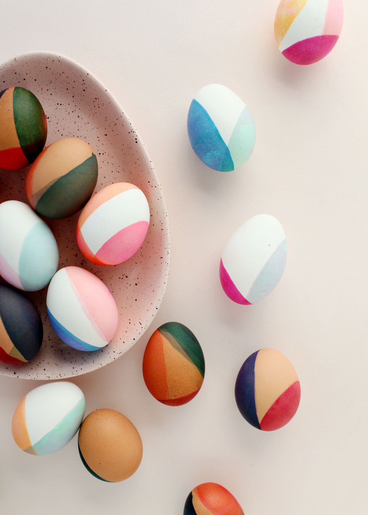 colorful single easter eggs