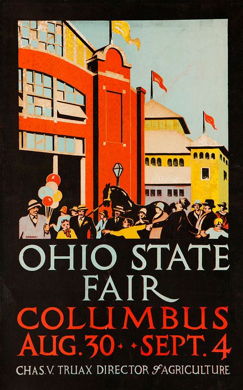 1926 ohio state fair advertising poster, columbus