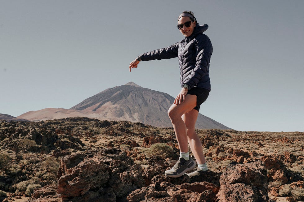 oihana kortazar bate el récord de subida y bajada al teide
