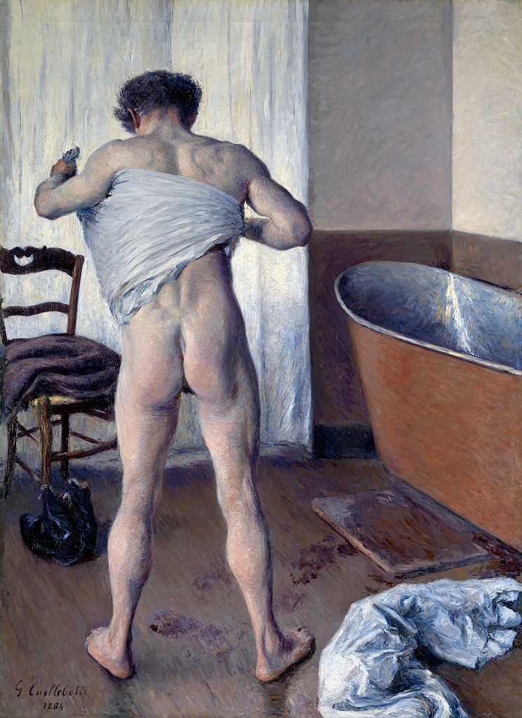 hombre en el baño cuadro de gustave caillebotte