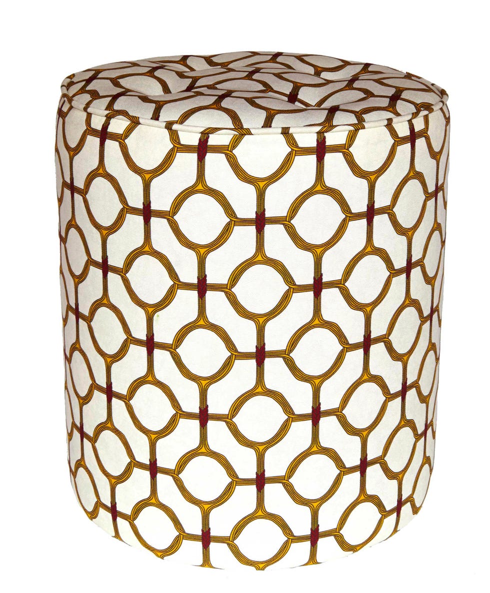 white pouffe