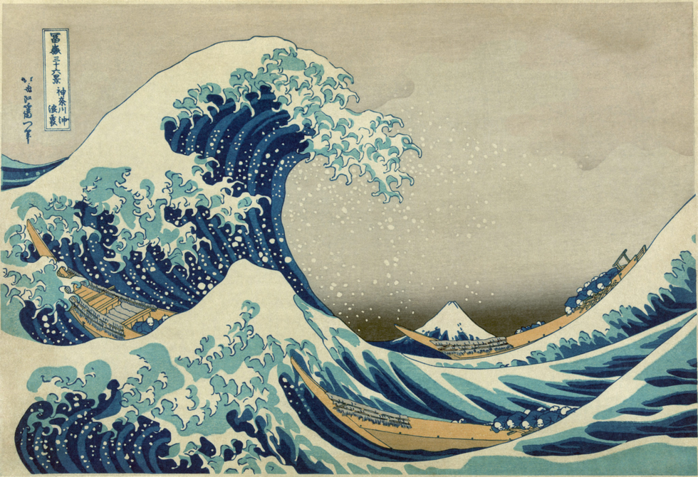 mejores obras artisticas de la historia, la gran ola de kanagawa, la gran ola, obras hokusai