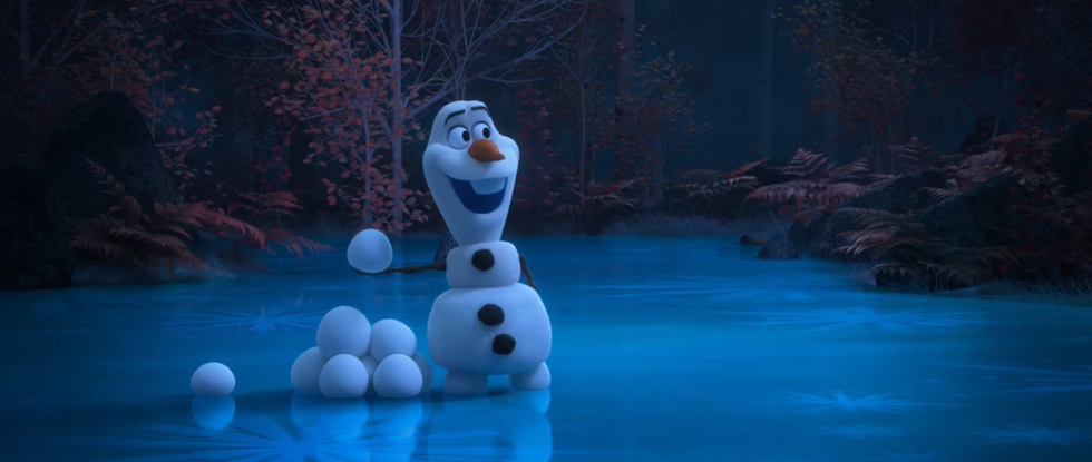 frozen's olaf in at home with olaf