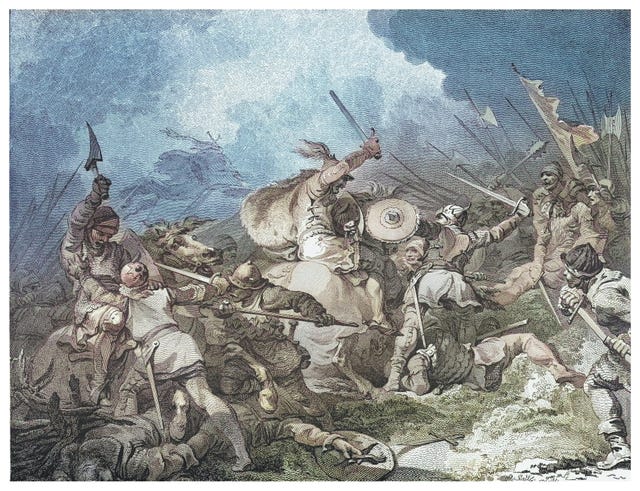 een illustratie van de slag bij hastings