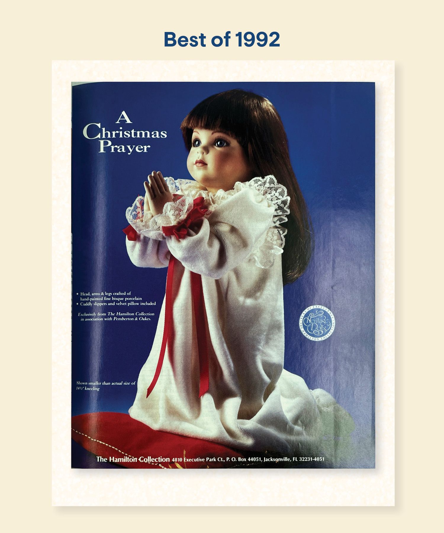 A christmas best sale prayer porcelain doll