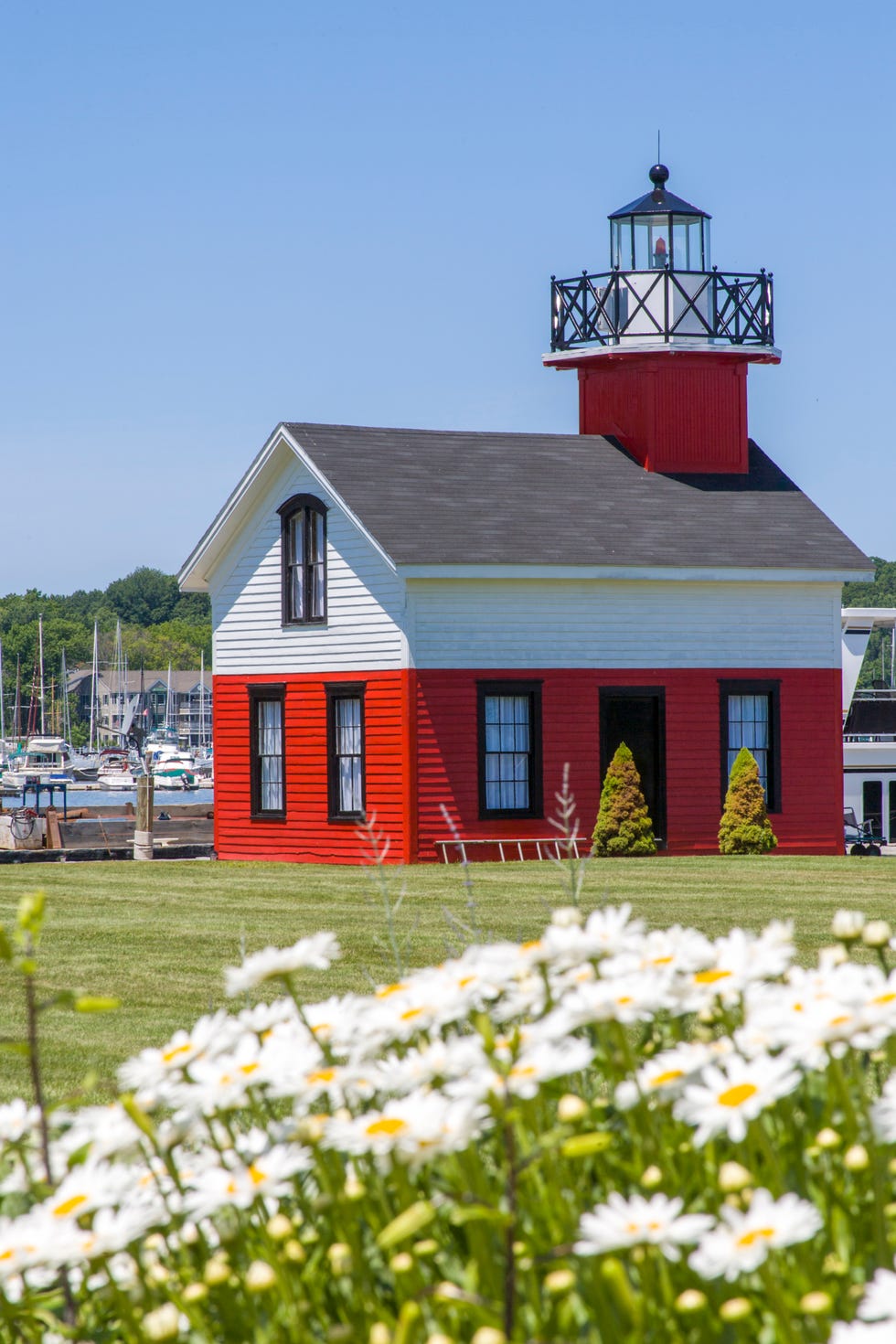 Old Lighthouse on Lake Kalamazoo, Saugatuck, West Michigan, USA