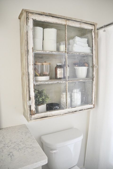 old window bathroom vanity