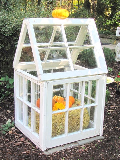 old window greenhouse diy