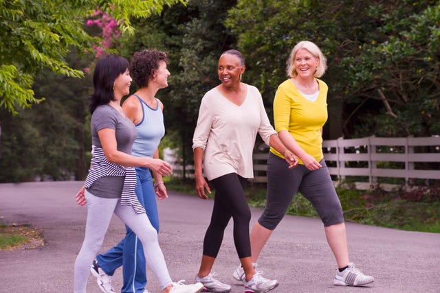 women walking together