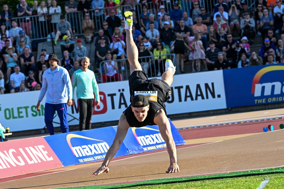 turku finland, 13062023 oliver helander of finland competes during the men javelin event at the paavo nurmi games as part of the 2023 world athletics continental tour gold in turku, finland, 13 june 2023 lanzamiento de jabalina, finlandia efeepakimmo brandt