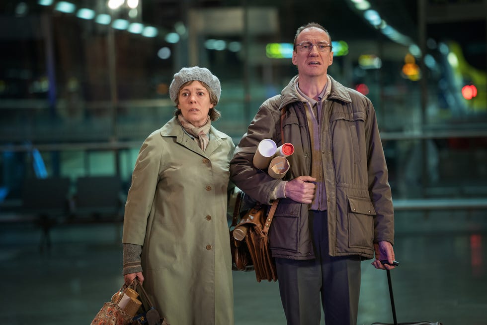 a man and woman walking