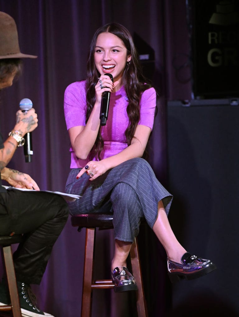 Shop Olivia Rodrigo's Coach Metallic Loafers From the Grammy Museum