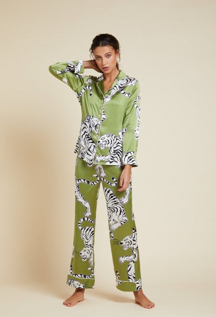 pigiami in fantasia 2019, pigiami in seta 2019, moda pigiami donna